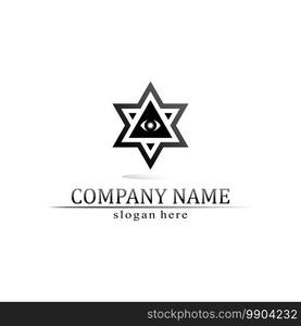 triangle pyramid logo design and vector symbol egyptian and logo business