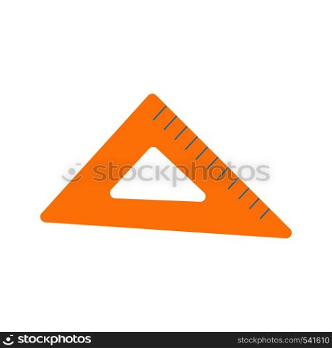 Triangle Ruler icon. Measurement scale tool. School illustration. Flat vector illustration on white background. Triangle Ruler icon. Measurement scale tool. Isolated