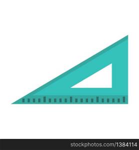 triangle ruler vector icon in trendy flat style