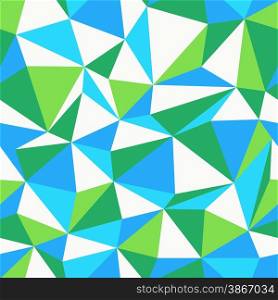 Triangle seamless pattern. Green and Blue color themed