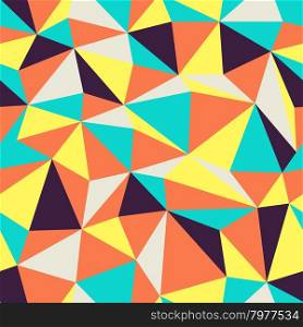 Triangle Seamless Pattern. Retro colors.