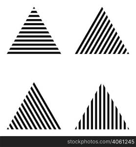 Triangle Striped, stripes horizontally, vertically, diagonally, vector for print or design stripes horizontally, vertically, diagonally, vector for print or design. Triangle Striped