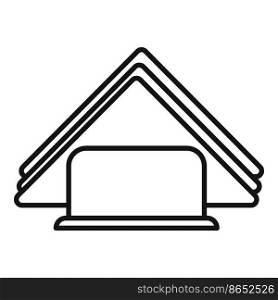 Triangle tissue icon outline vector. Paper towel. Facial pack. Triangle tissue icon outline vector. Paper towel