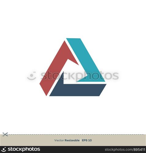 Triangle Trinity Vector Logo Template Illustration Design. Vector EPS 10.