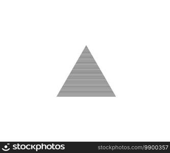 Triangle up arrow or pyramid line art vector icon. Elements of Geometric figure icon for concept apps and websites and development - Vector 