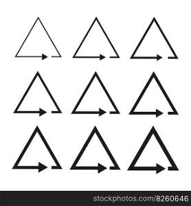 Triangles arrows in flat style. Vector illustration. EPS 10.. Triangles arrows in flat style. Vector illustration.