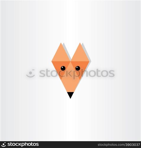 triangles fox head icon design element