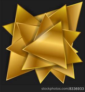 triangles gold 3d texture stuck object background elegant