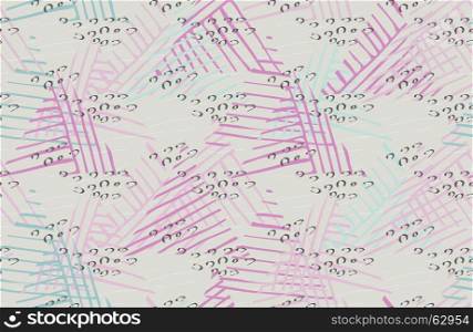 Triangles striped diagonal overlapping purple.Hand drawn with ink seamless background.Creative handmade repainting design for fabric or textile.Geometric pattern with triangles.Vintage retro colors