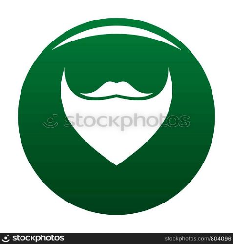 Triangular beard icon. Simple illustration of triangular beard vector icon for any design green. Triangular beard icon vector green