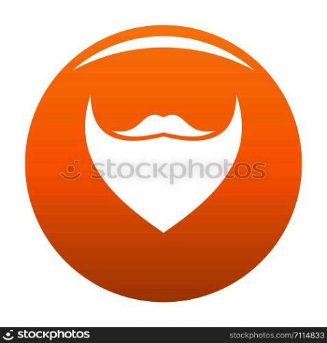 Triangular beard icon. Simple illustration of triangular beard vector icon for any design orange. Triangular beard icon vector orange