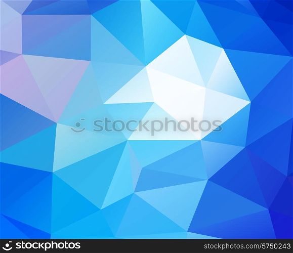 Triangular blue background