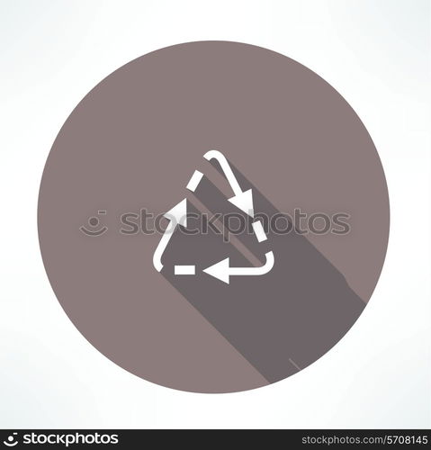 triangular cycle arrow icon. Flat modern style vector illustration