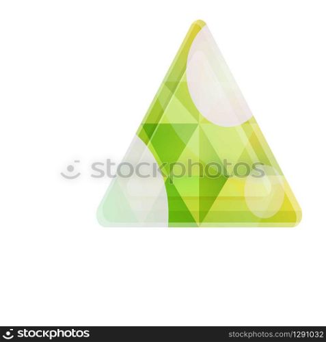 Triangular gem icon. Cartoon of triangular gem vector icon for web design isolated on white background. Triangular gem icon, cartoon style