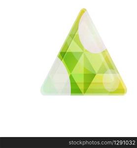 Triangular gem icon. Cartoon of triangular gem vector icon for web design isolated on white background. Triangular gem icon, cartoon style