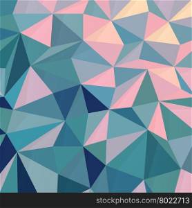Triangular Low Poly Pink-Green Background