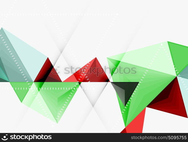 Triangular low poly vector a4 size geometric abstract template. Triangular low poly vector a4 size geometric abstract template. Multicolored triangles on light background, futuristic techno or business design