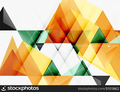 Triangular low poly vector a4 size geometric abstract template. Triangular low poly vector a4 size geometric abstract template. Multicolored triangles on light background, futuristic techno or business design