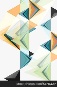 Triangular low poly vector a4 size geometric abstract template. Triangular low poly vector a4 size geometric abstract template. Multicolored triangles on light background, futuristic techno or business design