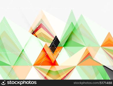 Triangular low poly vector a4 size geometric abstract template. Triangular low poly vector a4 size geometric abstract template. Multicolored triangles on light background, futuristic techno or business design