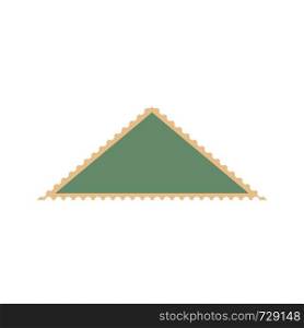 Triangular postage stamp icon. Flat illustration of triangular postage stamp vector icon for web. Triangular postage stamp icon, flat style