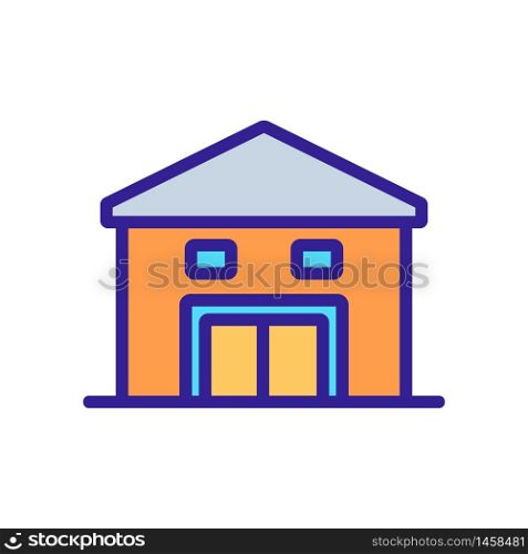 triangular roof shed icon vector. triangular roof shed sign. color symbol illustration. triangular roof shed icon vector outline illustration