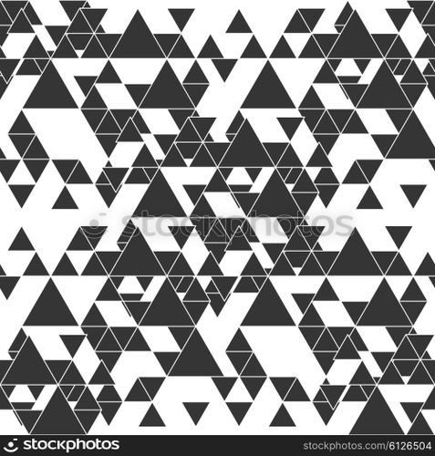 Triangular seamless vector pattern. Abstract black triangles on white background. Triangular seamless vector pattern. Abstract black triangles on white background.