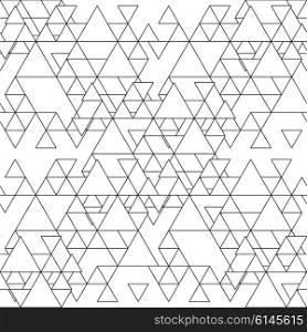 Triangular seamless vector pattern. Abstract black triangles on white background. Triangular seamless vector pattern. Abstract black triangles on white background.