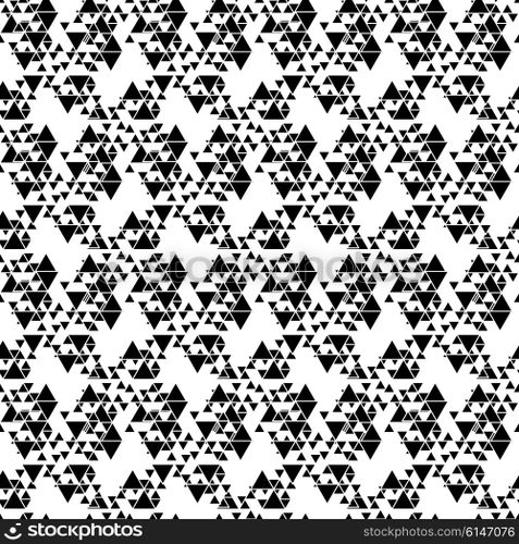 Triangular seamless vector pattern. Abstract black triangles on white background. Triangular seamless vector pattern. Abstract black triangles on white background.