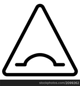 Triangular shape signboard with an alertness displayed