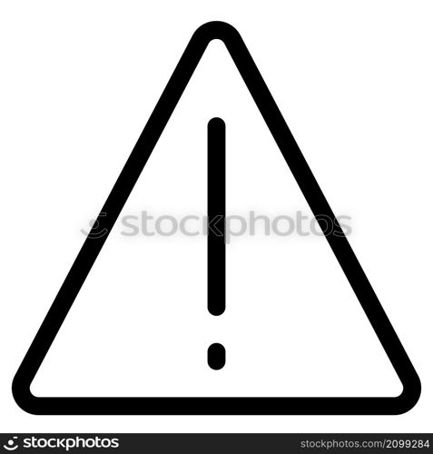 Triangular signboard with exclamation mark signal warning