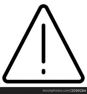 Triangular signboard with exclamation mark signal warning