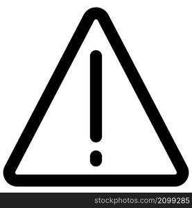 Triangular signboard with exclamation mark signal warning