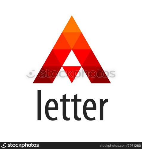 triangular vector logo red letter A