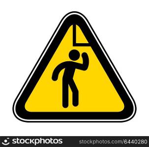 Triangular Warning Hazard Symbol. Triangular yellow Warning Hazard Symbol, vector illustration