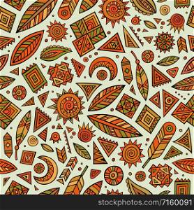 Tribal abstract native ethnic vector seamless pattern. Tribal native ethnic seamless pattern