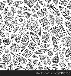 Tribal abstract native ethnic vector seamless pattern . Tribal native ethnic seamless pattern