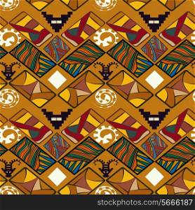 Tribal Abstract seamless texture in the African style. Vector illustration