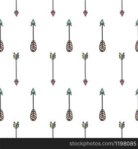Tribal arrows on white background. Seamless pattern,vector illustration