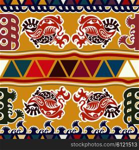 Tribal Aztec seamless pattern. Vector illustration