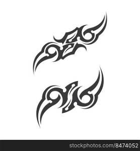 tribal, classic , black, ethnic tattoo icon vector illustration design logo