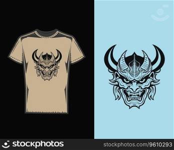 Tribal Dragon Head on a Beige T-Shirt