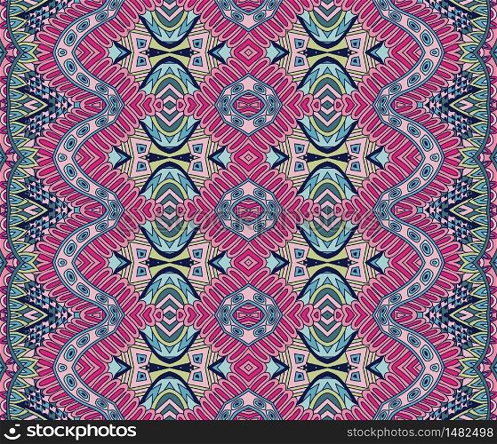 Tribal Ethnic Festive Abstract Floral Vector Pattern background for boho textile blanket, wallpaper, wrapping paper and backdrop template.. Ethnic tribal pattern vector seamless fabric print.