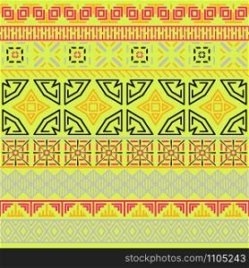 Tribal ethnic seamless pattern. Abstract geometric ornament. Vector illustration. Perfect for textile print, cloth design tissue, wrapping paper and fabric design. Tribal seamless pattern