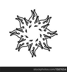 tribal flame vector symbol image