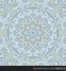 Tribal indian flower ethnic seamless design. Festive colorful mandala pattern ornament. For wallpaper and fabric backgroynd floral. Cute Seamless abstract mandala floral pattern vector background in pastel colour
