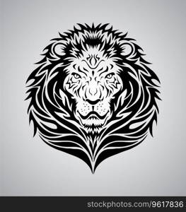 Tribal lion face Royalty Free Vector Image