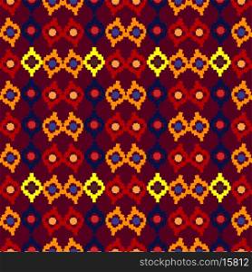 Tribal seamless pattern of rhombuses. Vector illustration