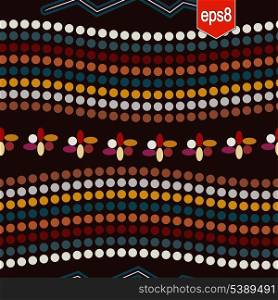 Tribal seamless pattern with circles