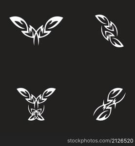 Tribal tattoo sing and symbol vector